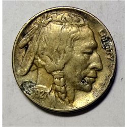 1927-S BUFFALO NICKEL XF-AU SPOTS ON OBV. A REAL STEAL