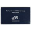 Image 3 : 2005 MARINE CORPS ANNIVERSARY PROOF  COMMEMORATIVE SILVER DOLLAR, ORIGINAL PACKA