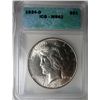 Image 1 : 1934-D PEACE DOLLAR ICG MS62 BLAST WHITE, EST. $200.00-$215.00