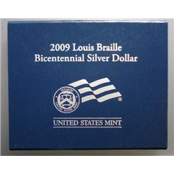 2009 LOUIS BRAILLE BICENTENNIAL COMMEMORATIVE 2009 LOUIS BRAILLE . SILVER DOLLAR