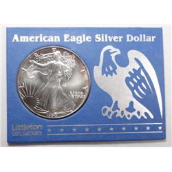 1990 silver Eagle  GEM  nice toning