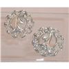 Image 1 : Vintage Sarah Coventry Earrings  1 1/4" Round  Silver/Silvertone  Swirl Openwork Design Clip  Signed