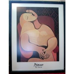 FRAMED PICASSO PRINT/POSTER  THE DREAM  30  X 24 