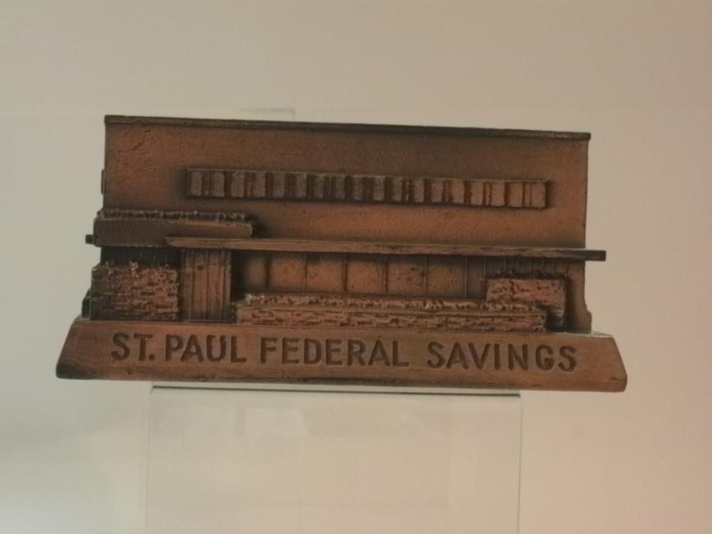 VINTAGE/ANTIQUE METAL BANK MADE BY BANTHRICO FOR ST PAUL FEDERAL