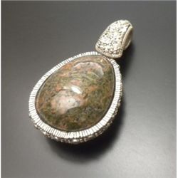 JASPER/JASPER COLOR SILVER TONE RHINESTONE PENDANT