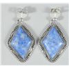 Image 1 : Begay Lapis and Sterling Silver Ear Rings