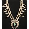 Image 1 : Silver & Turquoise Squash Blossom Necklace