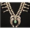 Image 2 : Silver & Turquoise Squash Blossom Necklace