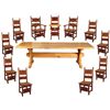Image 1 : Custom Texas Pecan Dining Table With 10 Chairs