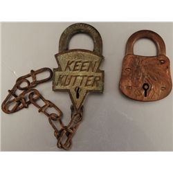 Keen Kutter Santa Fe & Indian Motif Padlocks