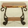 Image 1 : Mesquite Side Table with Turquoise Inlay