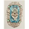 Image 2 : Blue Topaz and Turquoise Brooch