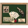 Image 1 : Framed Iver Johnson Shadow Box Gambling Theme