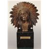 Image 1 : Gary Shoop Chief Black Coal Indian Bronze