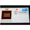 Image 1 : 1981 First Day of Issue 22K Gold Replica Stamp W/Postal Stamp; Professional Management Centennial of