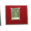 Image 2 : 1981 First Day of Issue 22K Gold Replica Stamp W/Postal Stamp; Space Achievement Exploring the Moon