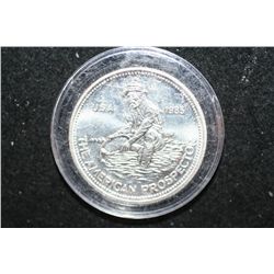 1985 Engelhard Silver Round-The American Prospector; .999 Fine Silver 1 Oz.