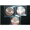 Image 2 : Copper Round; .999 Fine Copper 1 Oz.; Lot of 3