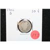 Image 1 : 1902-S Barber Dime