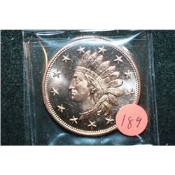 Copper Round; .999 Fine Copper 1 Oz.