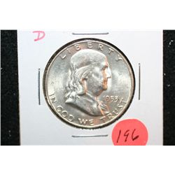 1953-D Ben Franklin Half Dollar