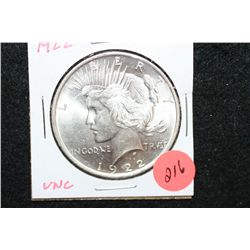1922 Peace $1; UNC