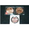 Image 2 : Copper Round; .999 Fine Copper 1 Oz.; Lot of 2 and Golden State Mint Copper Round; .999 Fine Copper 