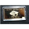 Image 1 : Gold Plated Ingot; 100 Mills 1 Oz.