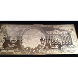 .999 PURE SILVER 4 0Z 1 MILLION DOLLAR NOTE