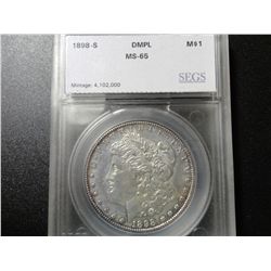 1898-S Morgan Dollar MS65 DMPL