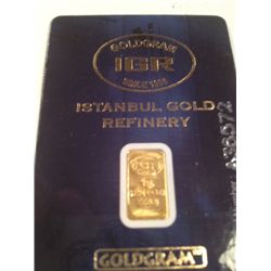 .999 PURE 24K GOLD BAR 1 GRAM