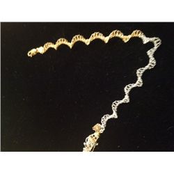 18K Gold Spiral Two Tone Bracelet