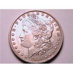 TOUGH DATE 1886-O Morgan Dollar AU