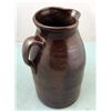 Image 2 : Antique Rustic Stoneware Water Pitcher 11 In. Tall