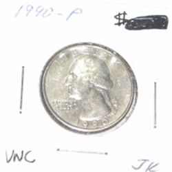 1990-P QUARTER *RARE UNC HIGH GRADE*!!