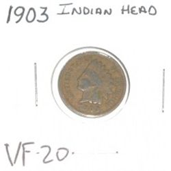 1903 INDIAN HEAD PENNY *RARE VERY FINE-20 GRADE - NICE COIN*!!