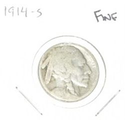 1914-S BUFFALO NICKEL *EXTREMELY RARE KEY DATE FINE GRADE*!!