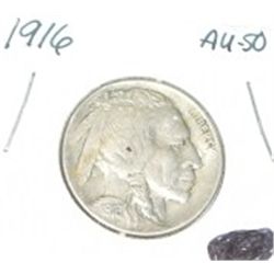 1916 BUFFALO NICKEL *EXTREMELY RARE KEY DATE AU-50 HIGH GRADE*!!