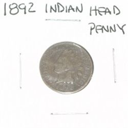 1892 INDIAN HEAD PENNY *PLEASE LOOK AT PICTURE TO DETERMINE GRADE - NICE COIN*!!