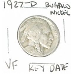 1927-D BUFFALO NICKEL *RARE KEY DATE VERY FINE GRADE*!!