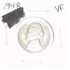 Image 1 : 1948 JEFFERSON NICKEL *VERY FINE GRADE*!!