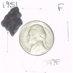 1951 JEFFERSON NICKEL *RARE KEY DATE - FINE GRADE*!!