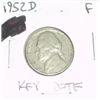 Image 1 : 1952-D JEFFERSON NICKEL *RARE KEY DATE - FINE GRADE*!!