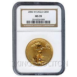 Certified $50 American Gold Eagle 2006-W MS70 NGC