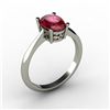 Image 1 : Garnet 1.40 ctw Ring 14kt White Gold