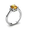 Image 1 : Citrine 1.25 ctw Diamond Ring 14kt White Gold