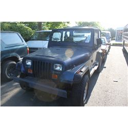 1990 BLUE JEEP WRANGLER YJ 2DR 250,998KM GAS 4.2L