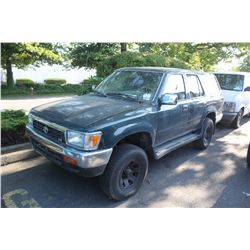 1995 GREEN TOYOTA 4RUNNER SR5 4DR SUV 141,270KM
