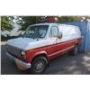 Image 1 : 1991 RED/WHITE FORD ECONOLINE CARGO VAN 117,894KM