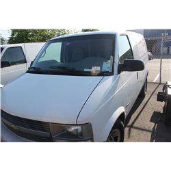 2001 WHITE CHEVROLET ASTRO CARGO VAN 220,602KM GAS